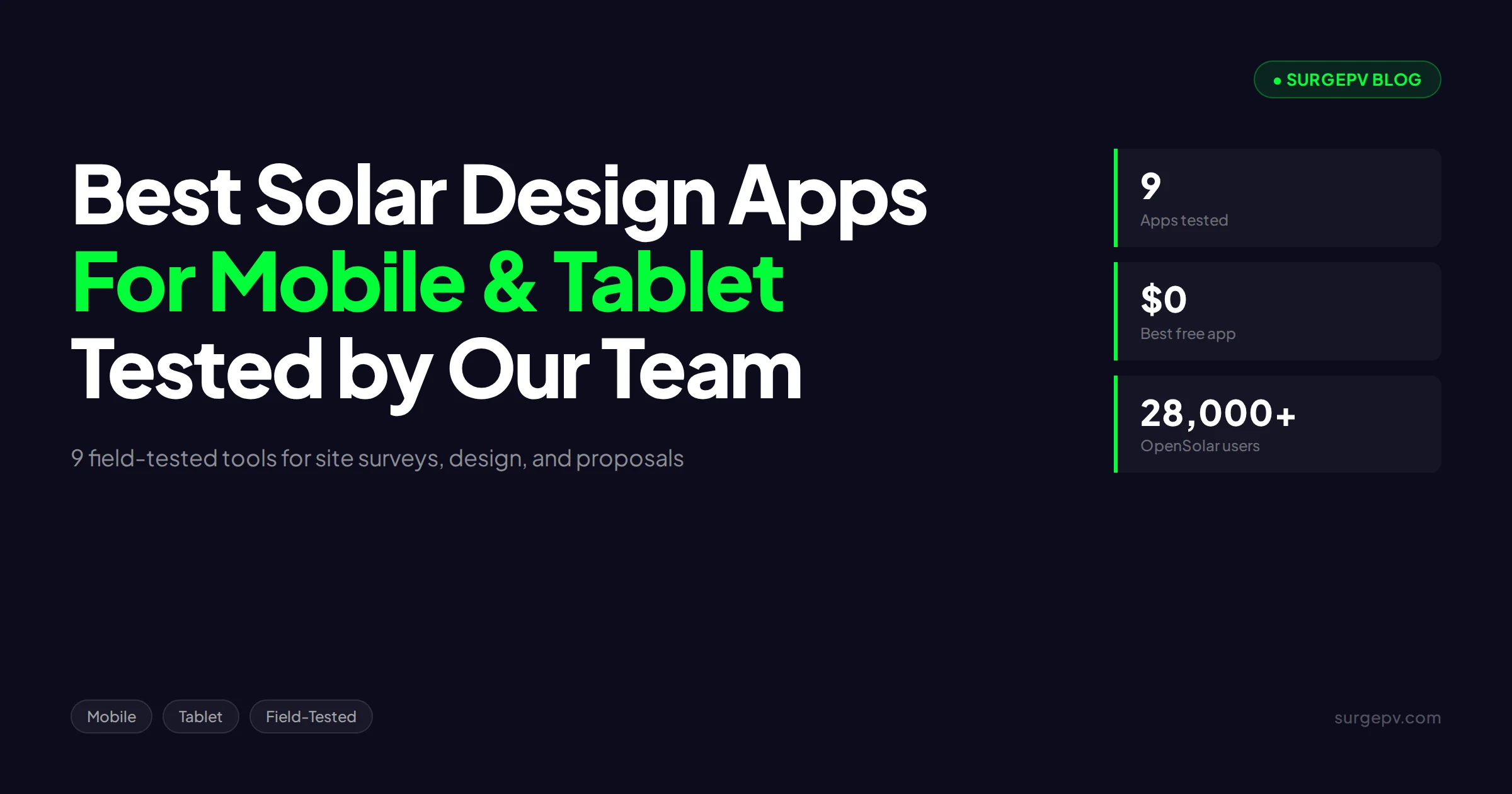 9 Best Solar Design Apps for Mobile & Tablet in 2026 (Field-Tested)