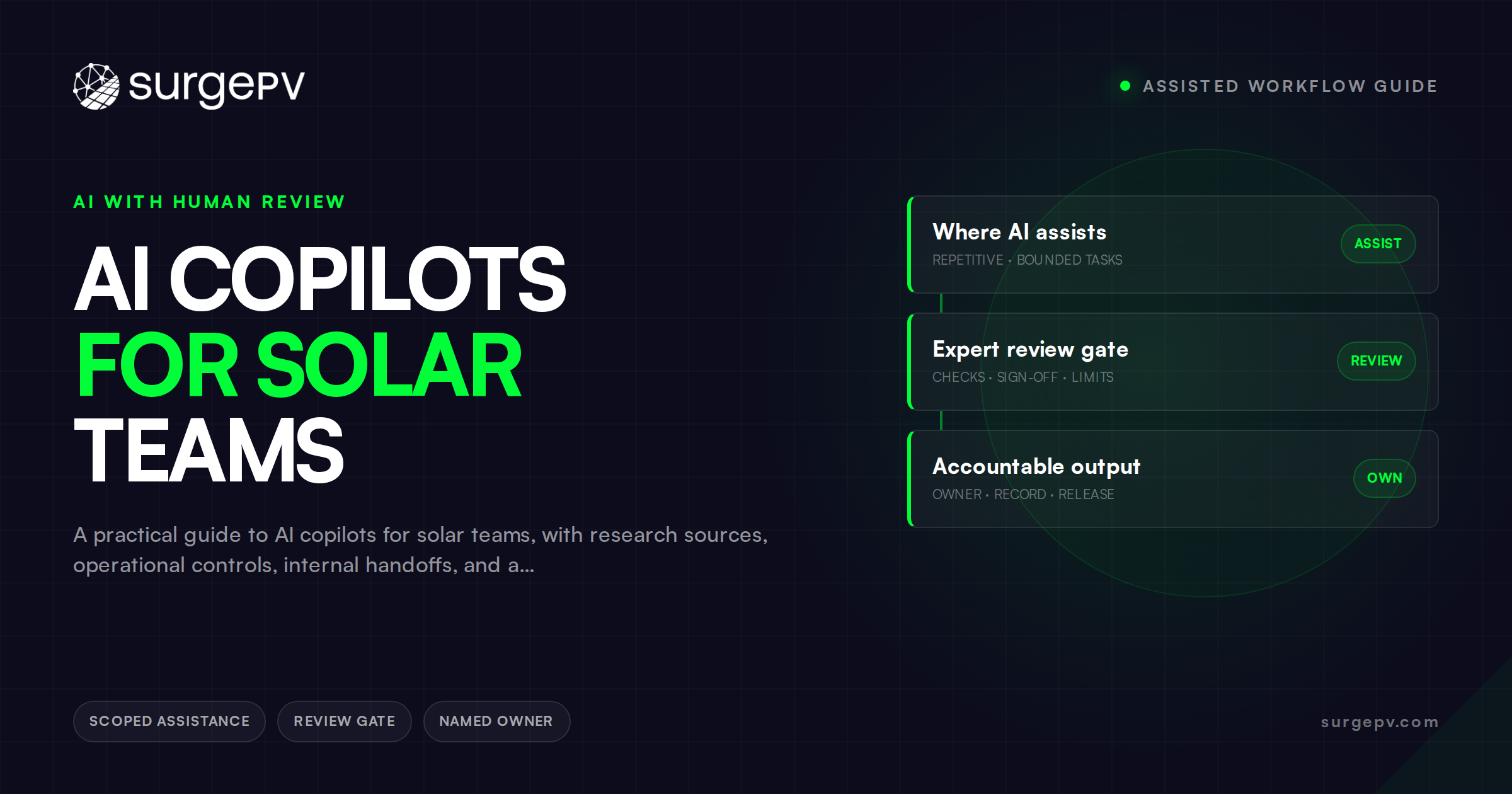 AI Copilots for Solar Teams: Where They Help and Where Review Still Matters