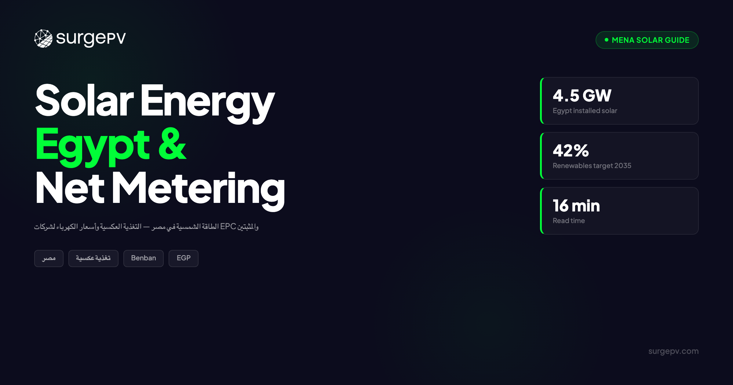 الطاقة الشمسية في مصر: نظام التغذية العكسية وأسعار الكهرباء