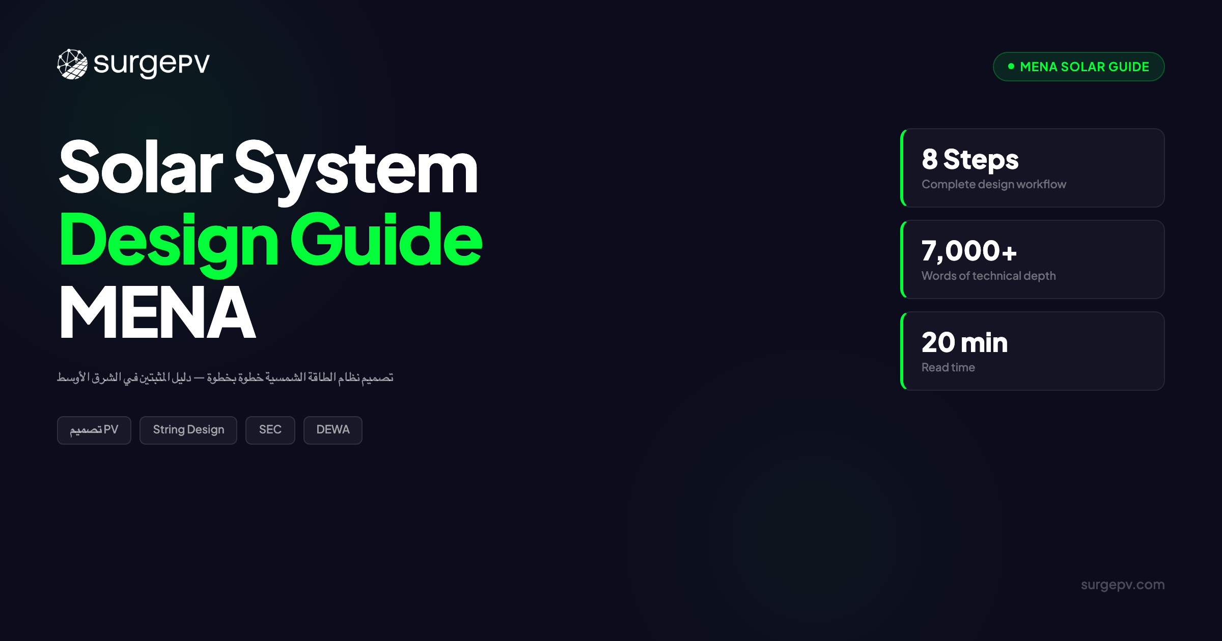 تصميم نظام الطاقة الشمسية خطوة بخطوة: دليل المثبتين في الشرق الأوسط