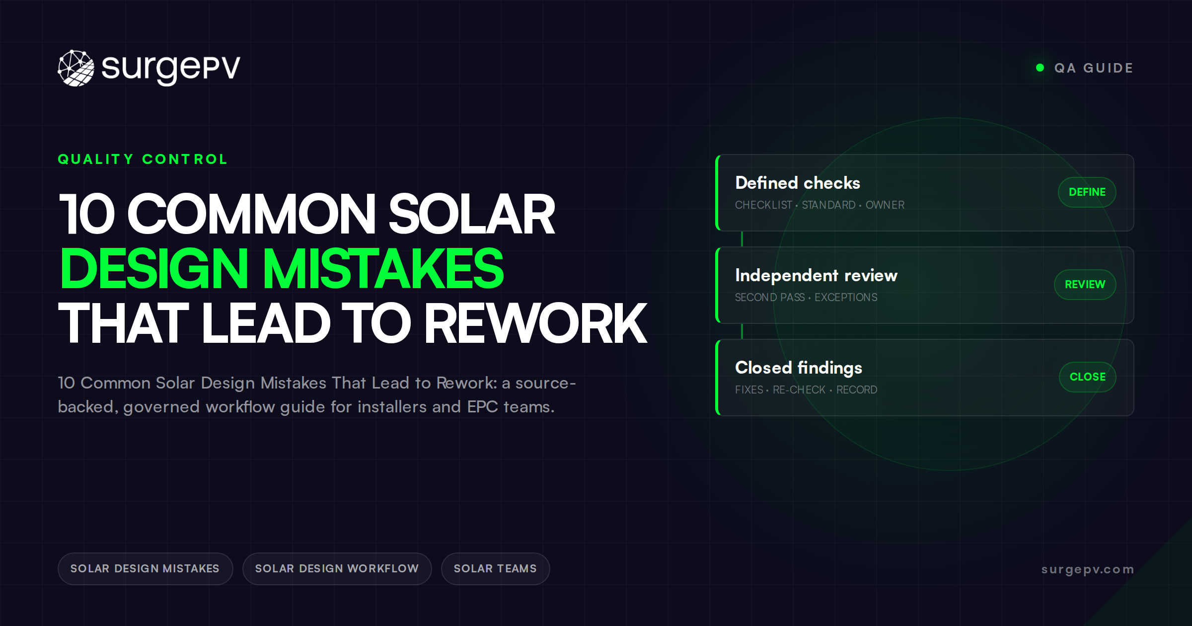 10 Common Solar Design Mistakes That Lead to Rework