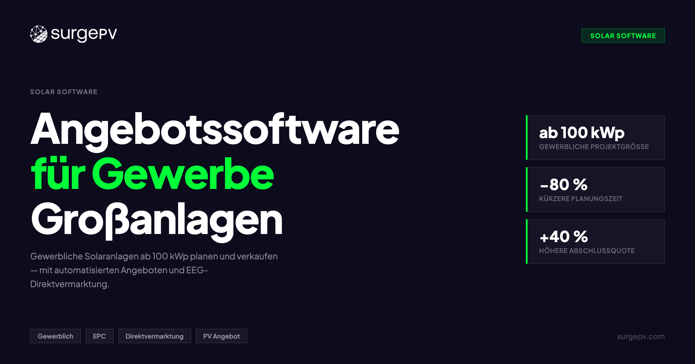 Solar Angebotssoftware für Gewerbe: Großanlagen planen und verkaufen 2026