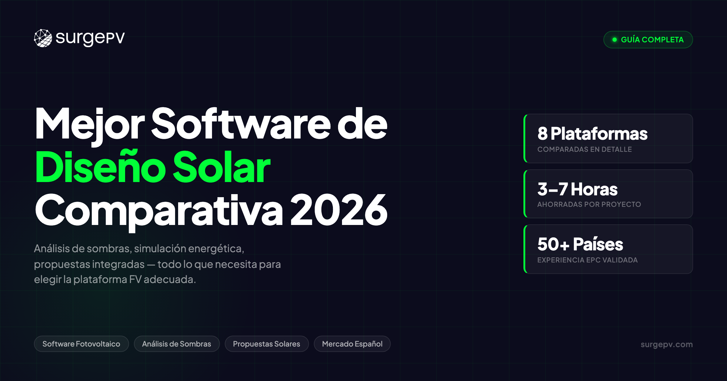 Mejor Software de Diseño Solar 2026