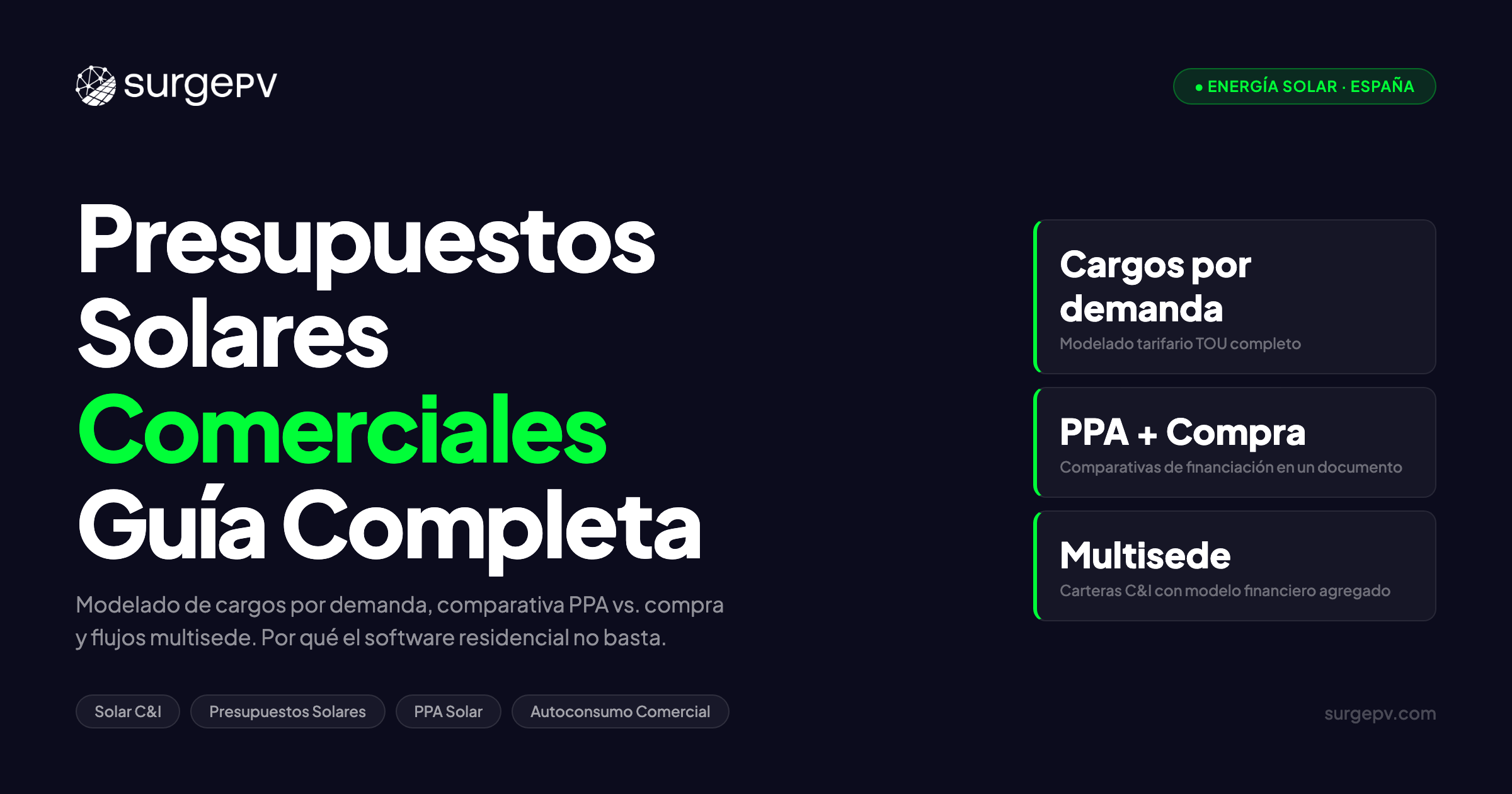 Software de Presupuestos Solares Comercial