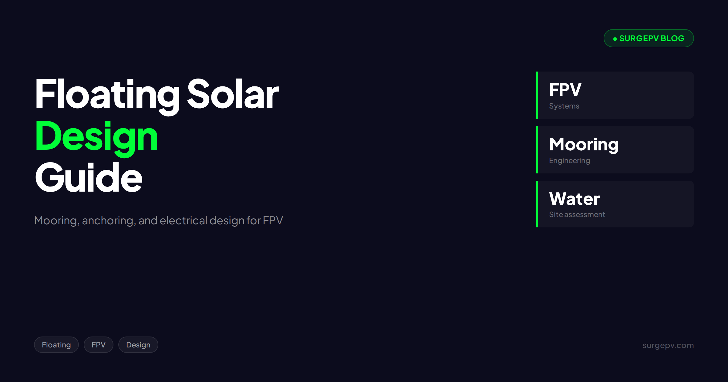 Floating Solar Design Guide: How to Design and Engineer Floating Photovoltaic Systems