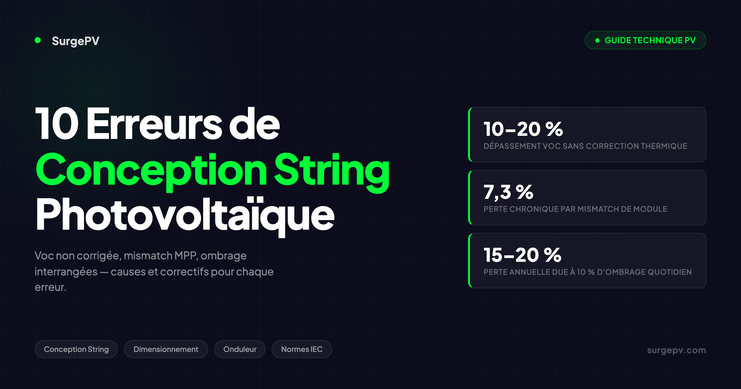Erreurs de Conception String Photovoltaïque