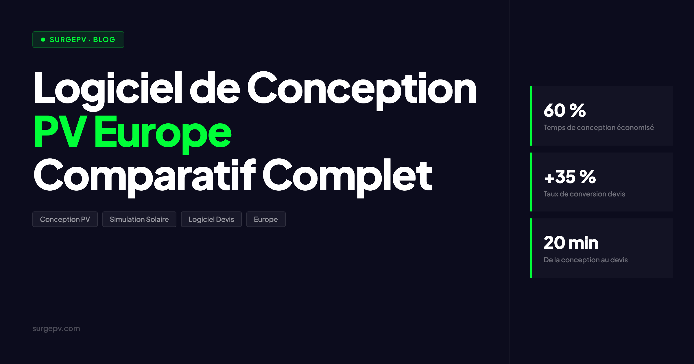 Logiciel de Conception PV Europe 2026