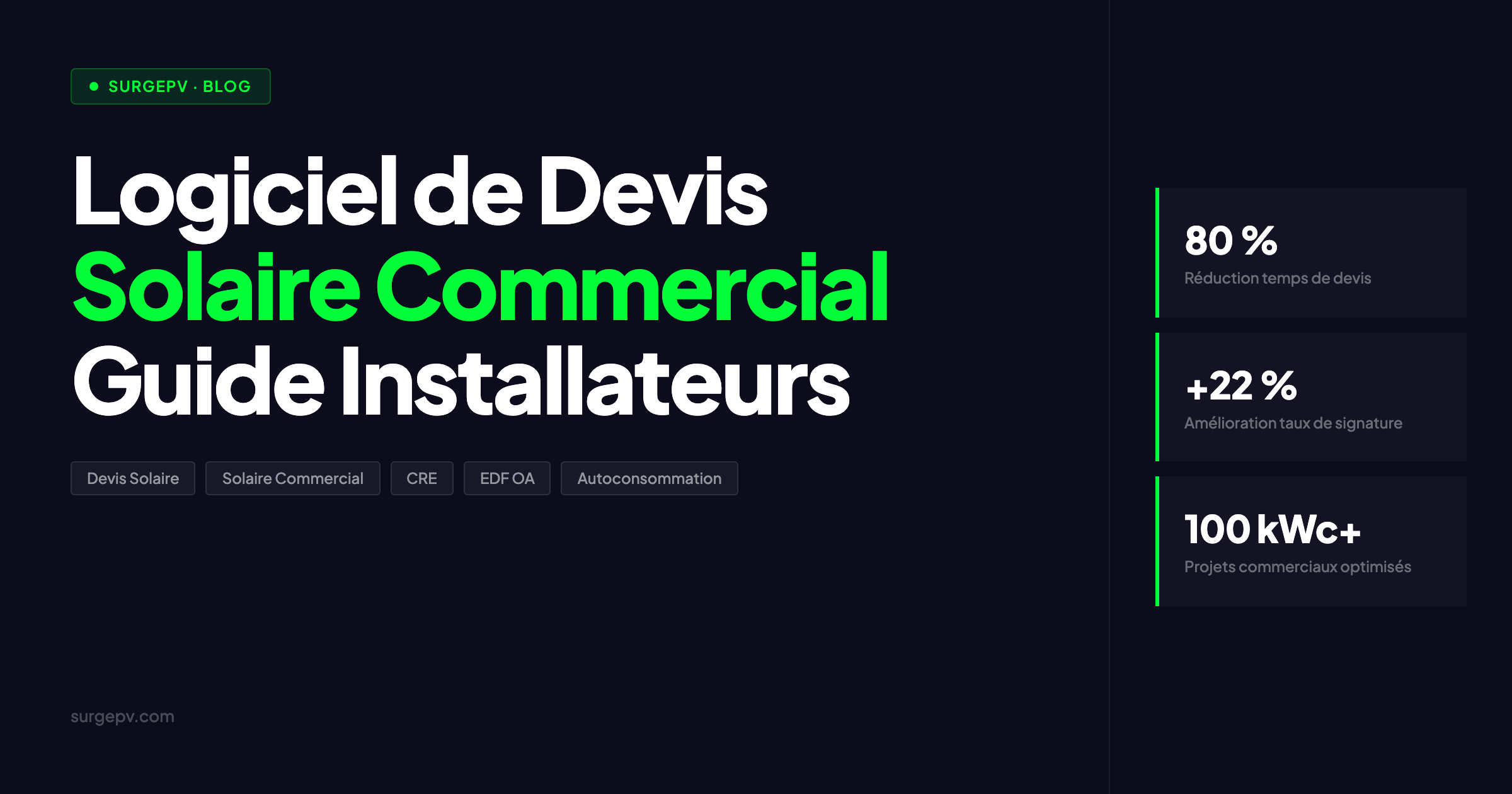 Logiciel de Devis Solaire Commercial