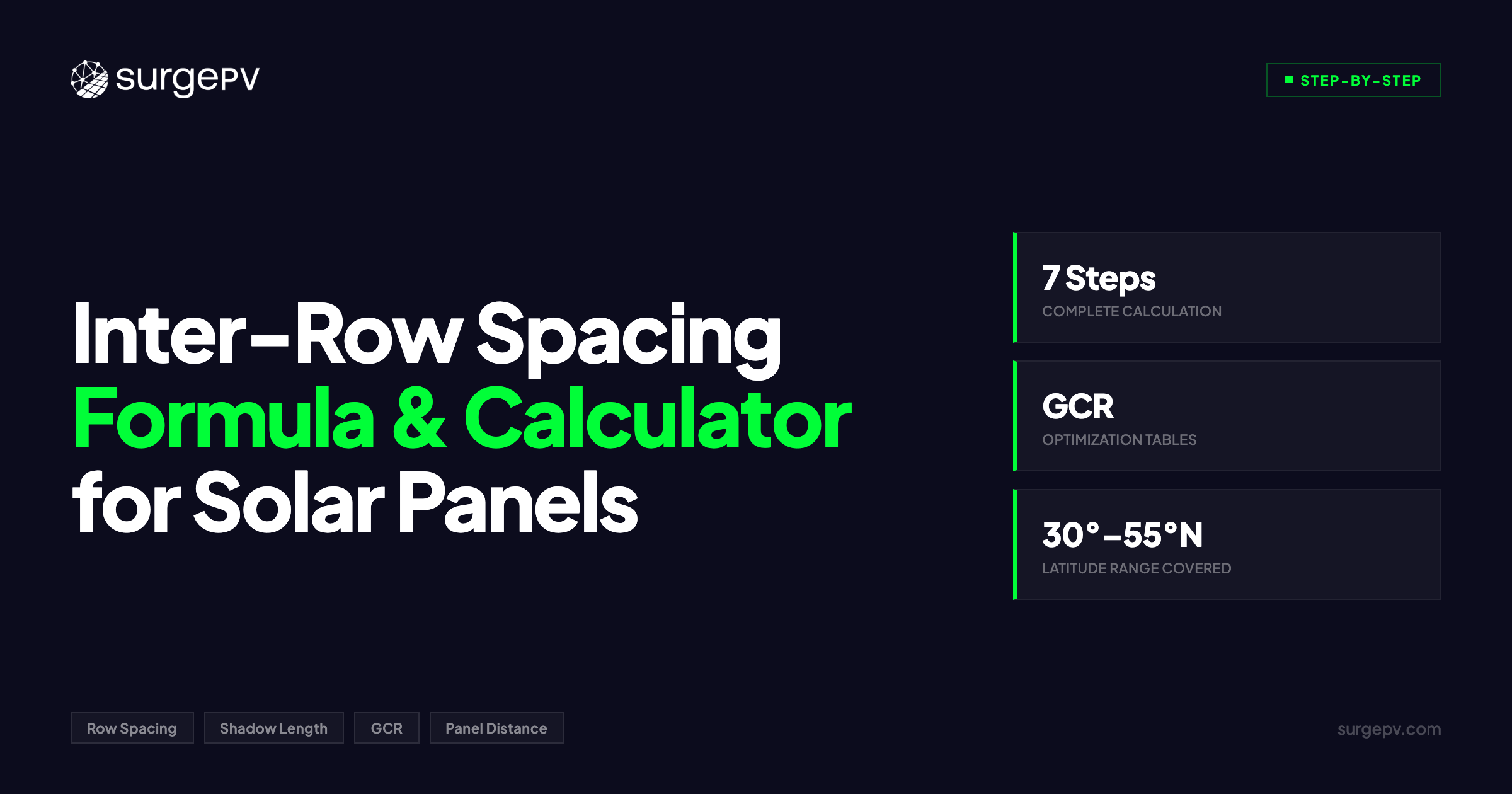 Inter-Row Spacing for Solar Panels: Formula Guide