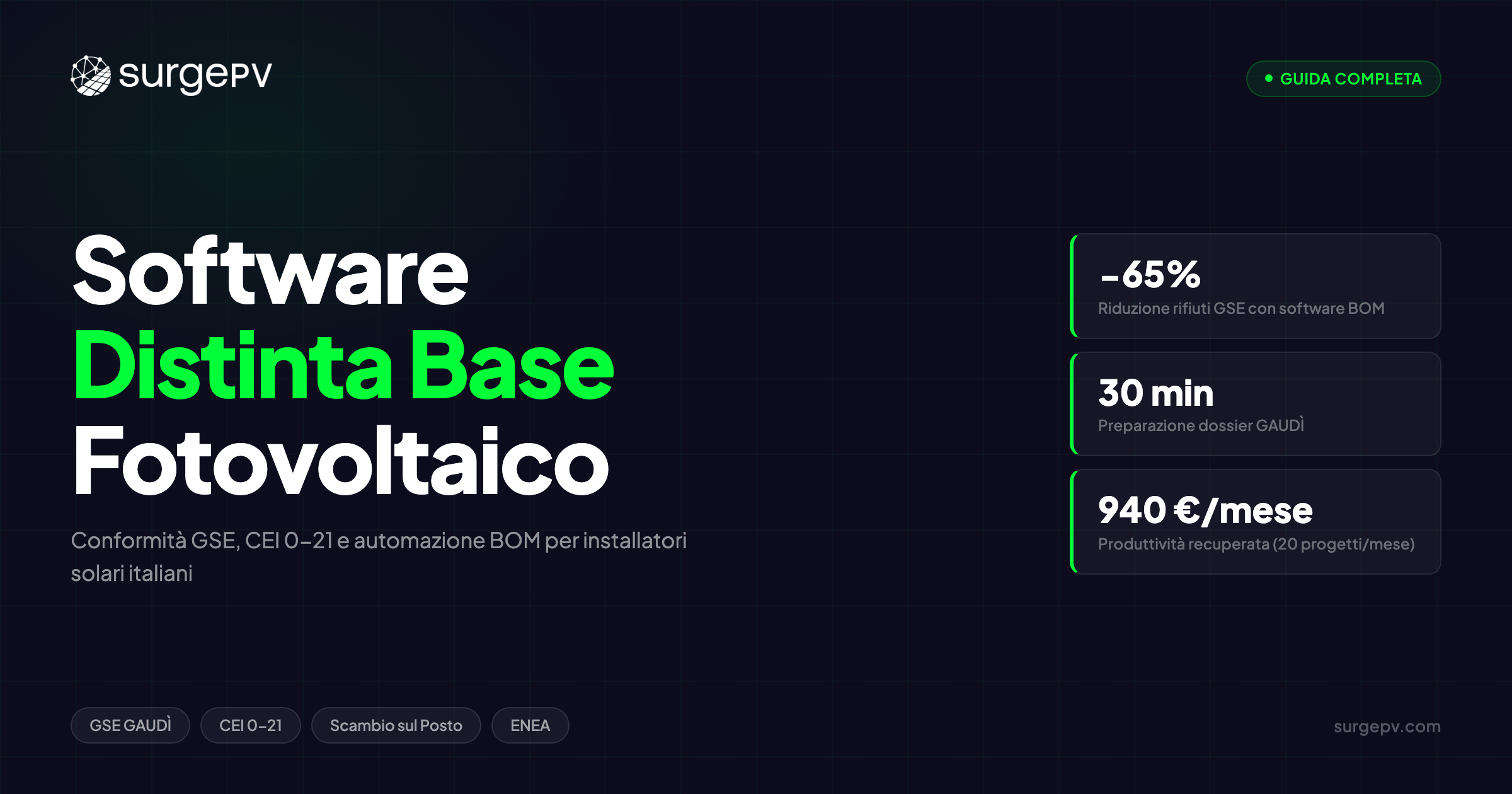 Software Distinta Base Fotovoltaico