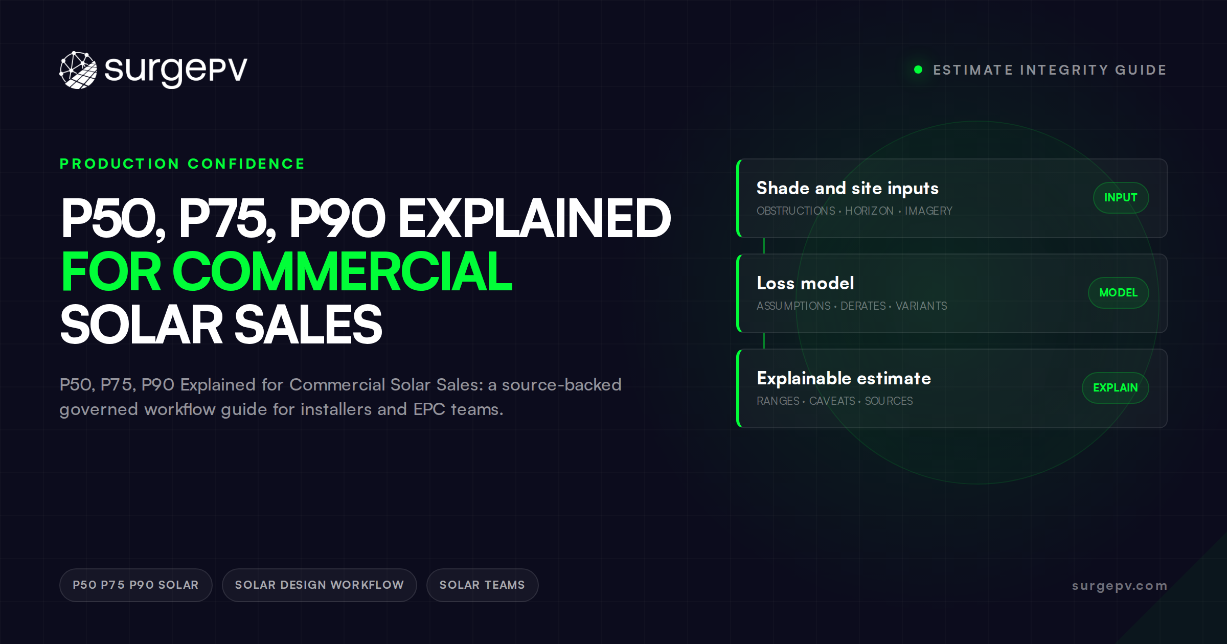 P50, P75, P90 Explained for Commercial Solar Sales