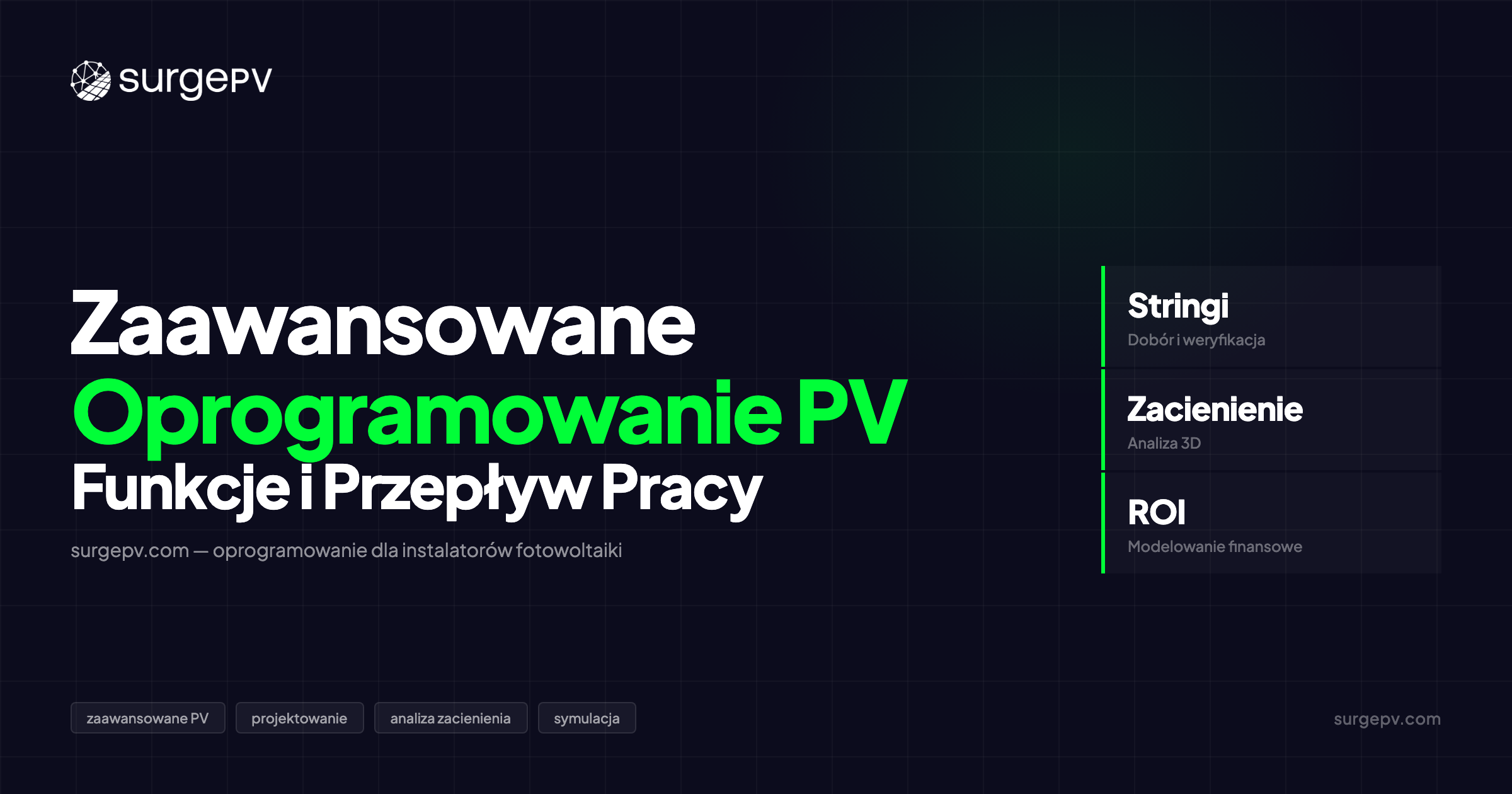 Zaawansowane Oprogramowanie do Projektowania PV 2026