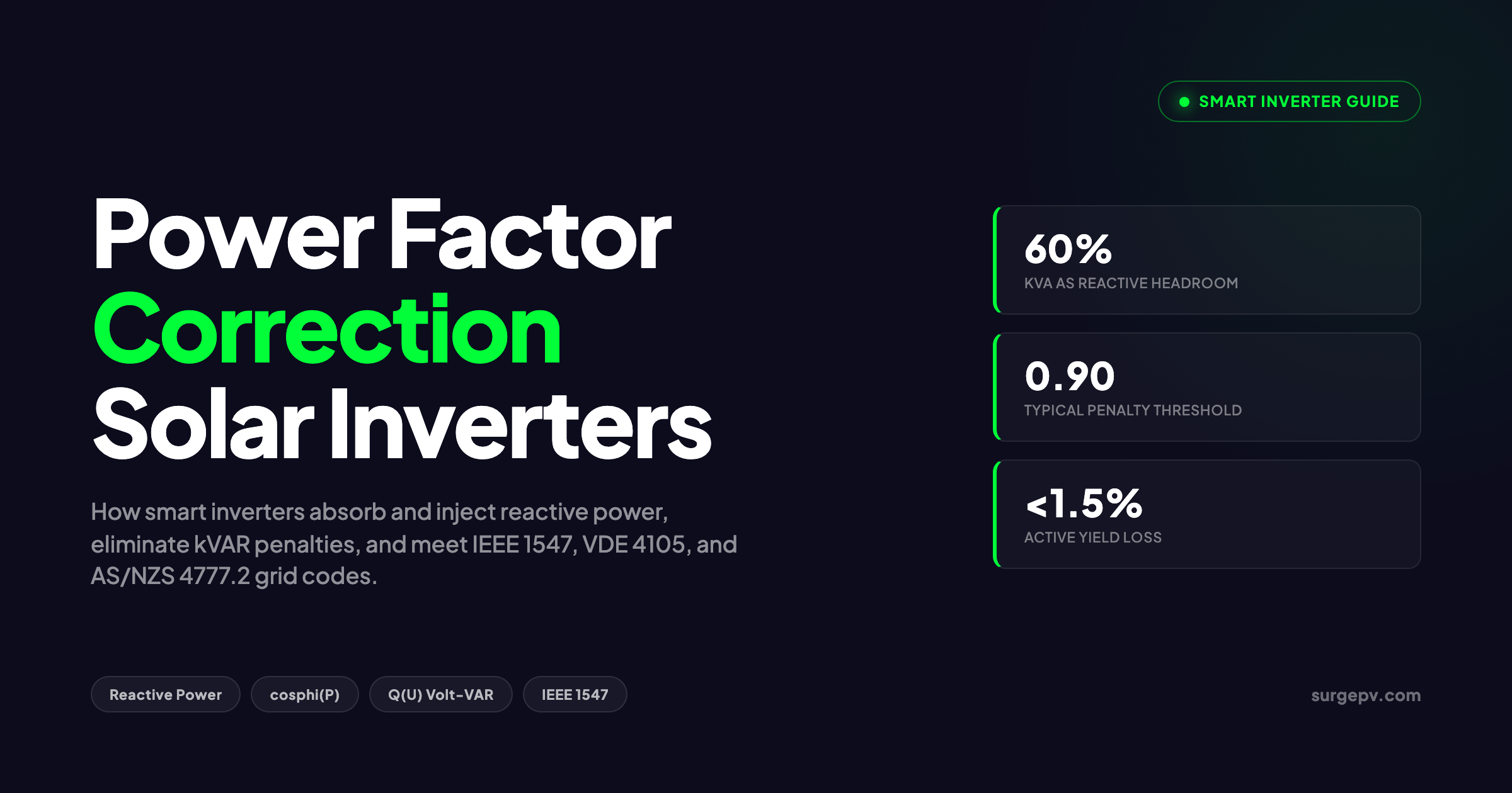 Power Factor Correction Solar Inverter 2026: Avoiding Reactive Penalties