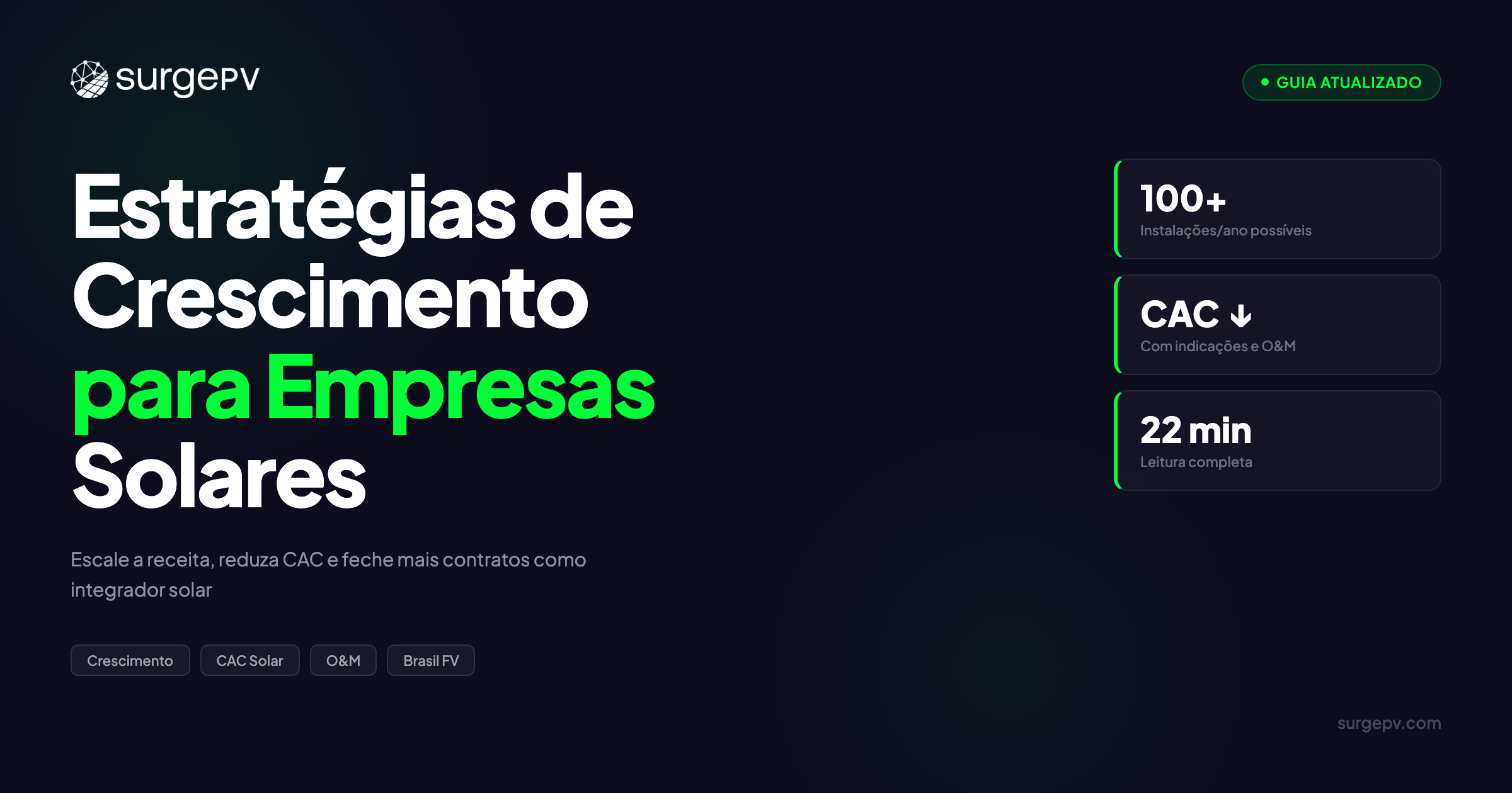 Estratégias de Crescimento para Empresas Solares 2026: Escale a Receita, Reduza o CAC e Feche Mais Contratos