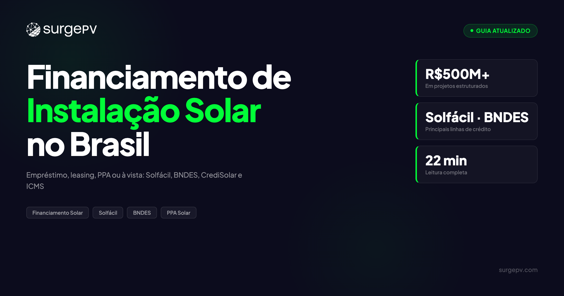 Financiamento de Instalação Solar no Brasil 2026