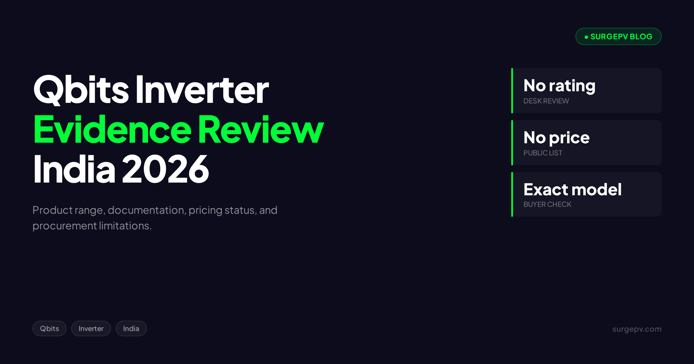 Qbits Inverter Review 2026: Evidence and Buyer Tests