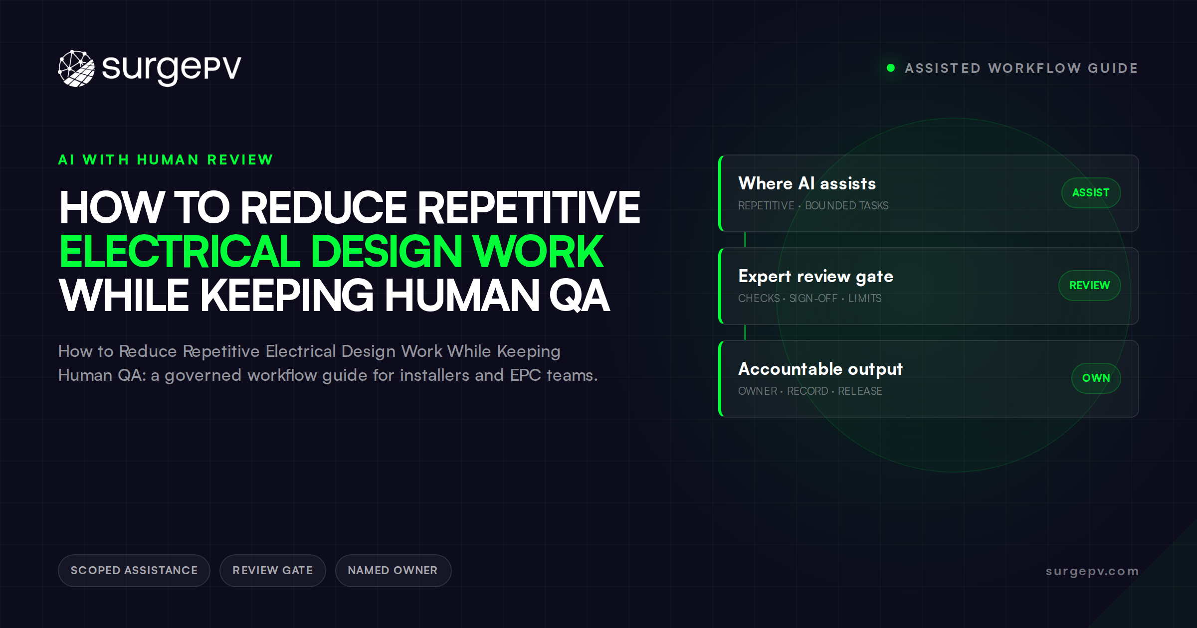 How to Reduce Repetitive Electrical Design Work While Keeping Human QA