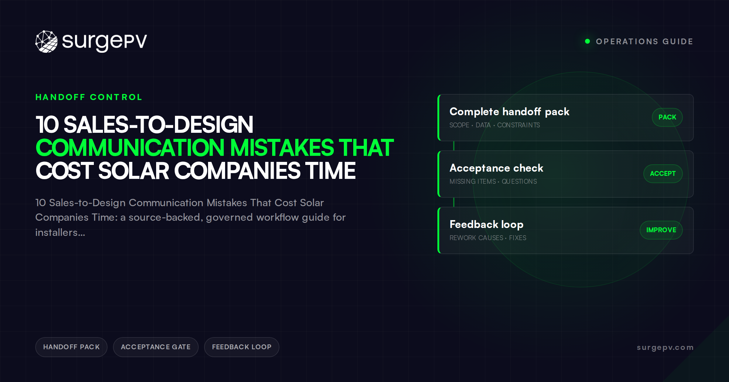 10 Sales-to-Design Communication Mistakes That Cost Solar Companies Time