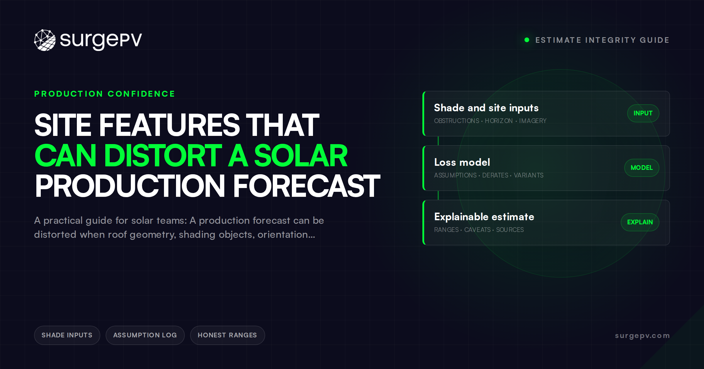 Site Features That Can Distort a Solar Production Forecast