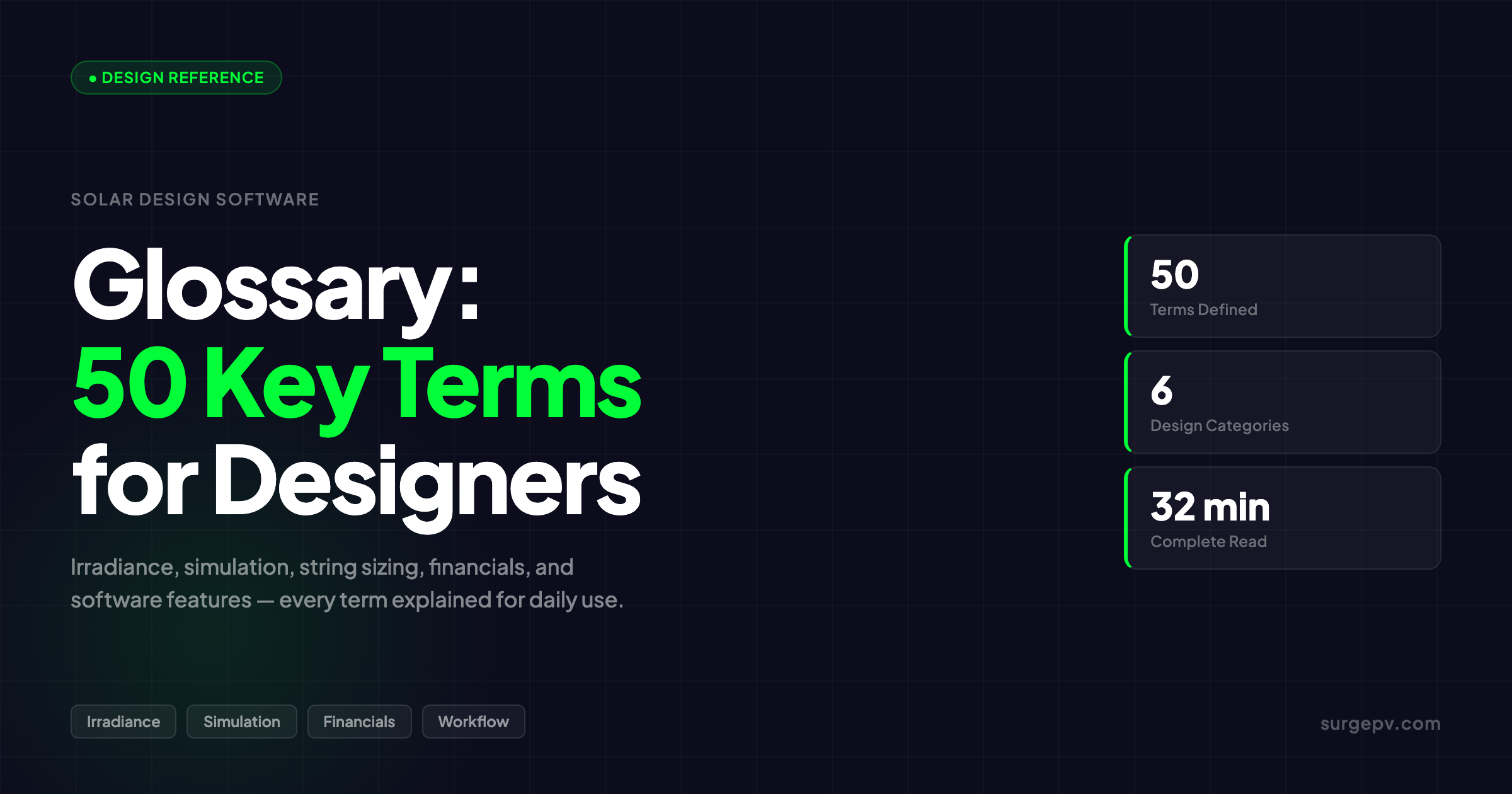 Solar Design Software Glossary: 50 Terms Every Designer Should Know