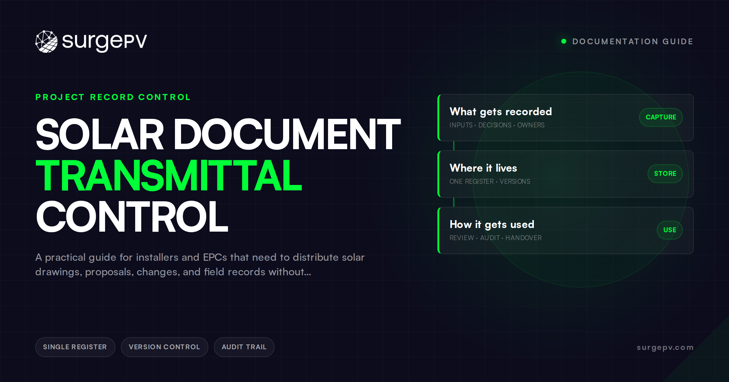 Solar Document Transmittal Control: How to Send the Right Project Record to the Right Team