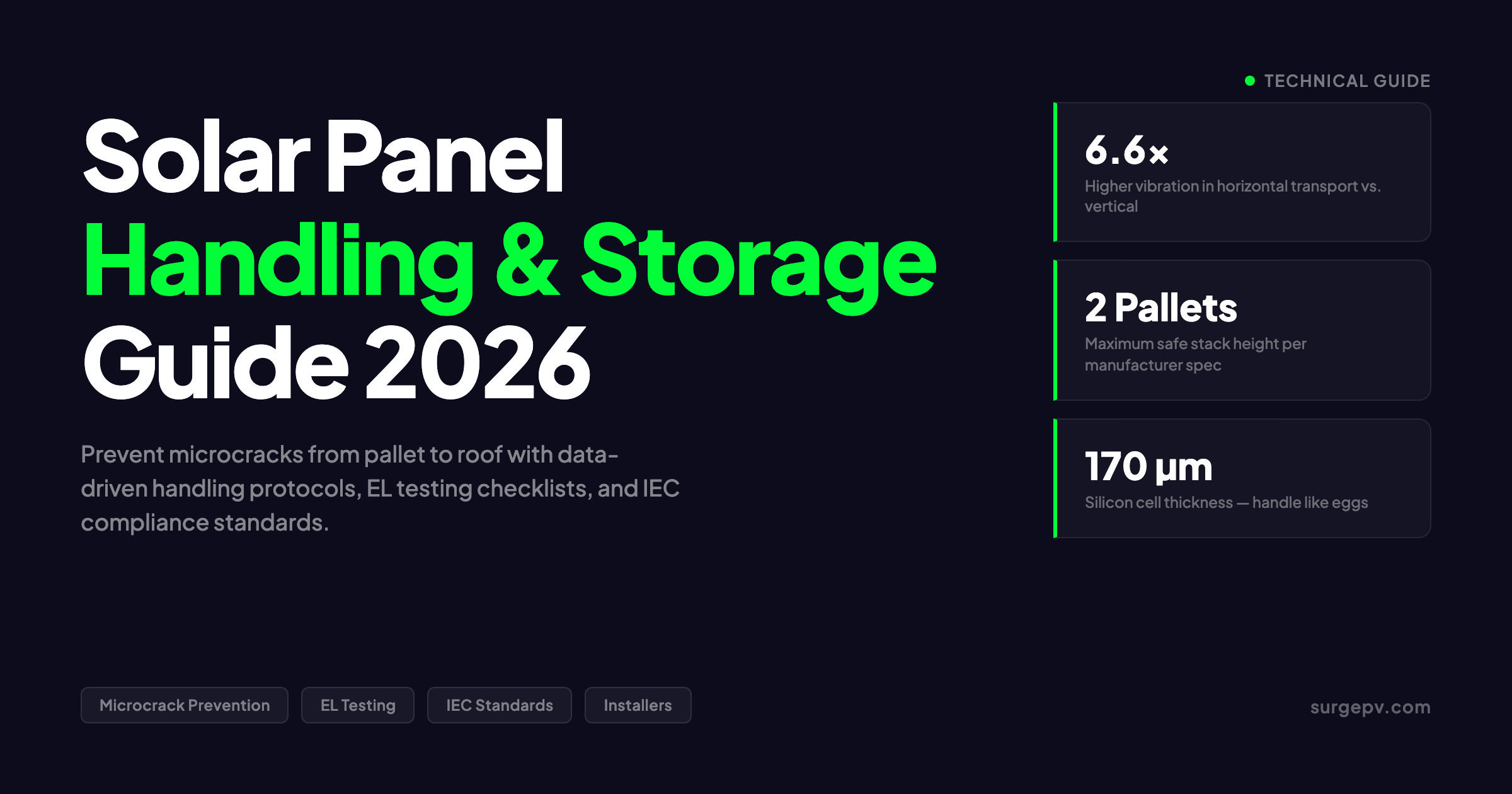 Solar Panel Handling and Storage Guide 2026: Preventing Microcracks From Pallet to Roof