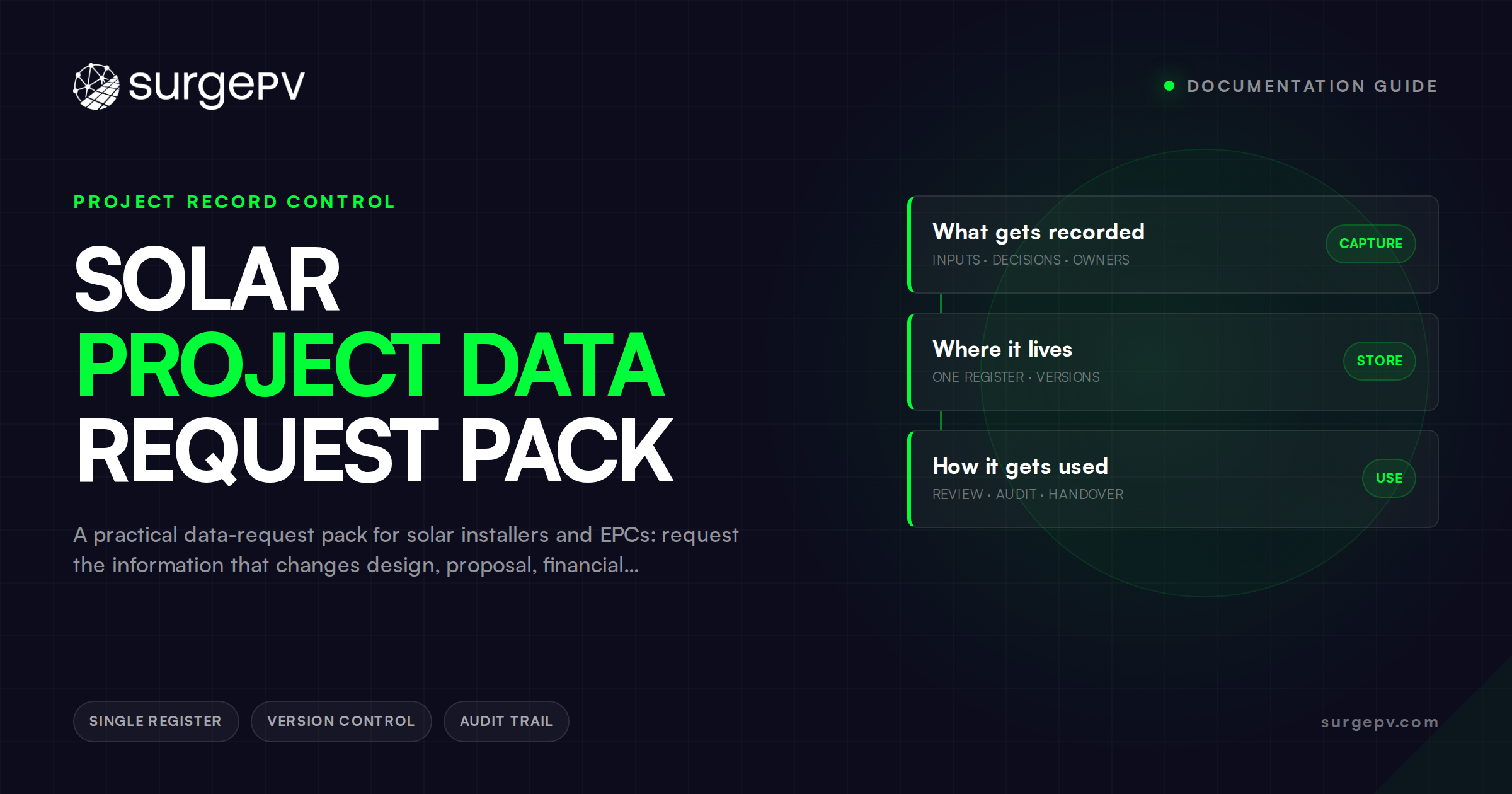 Solar Project Data Request Pack: Ask for the Right Evidence Before Design