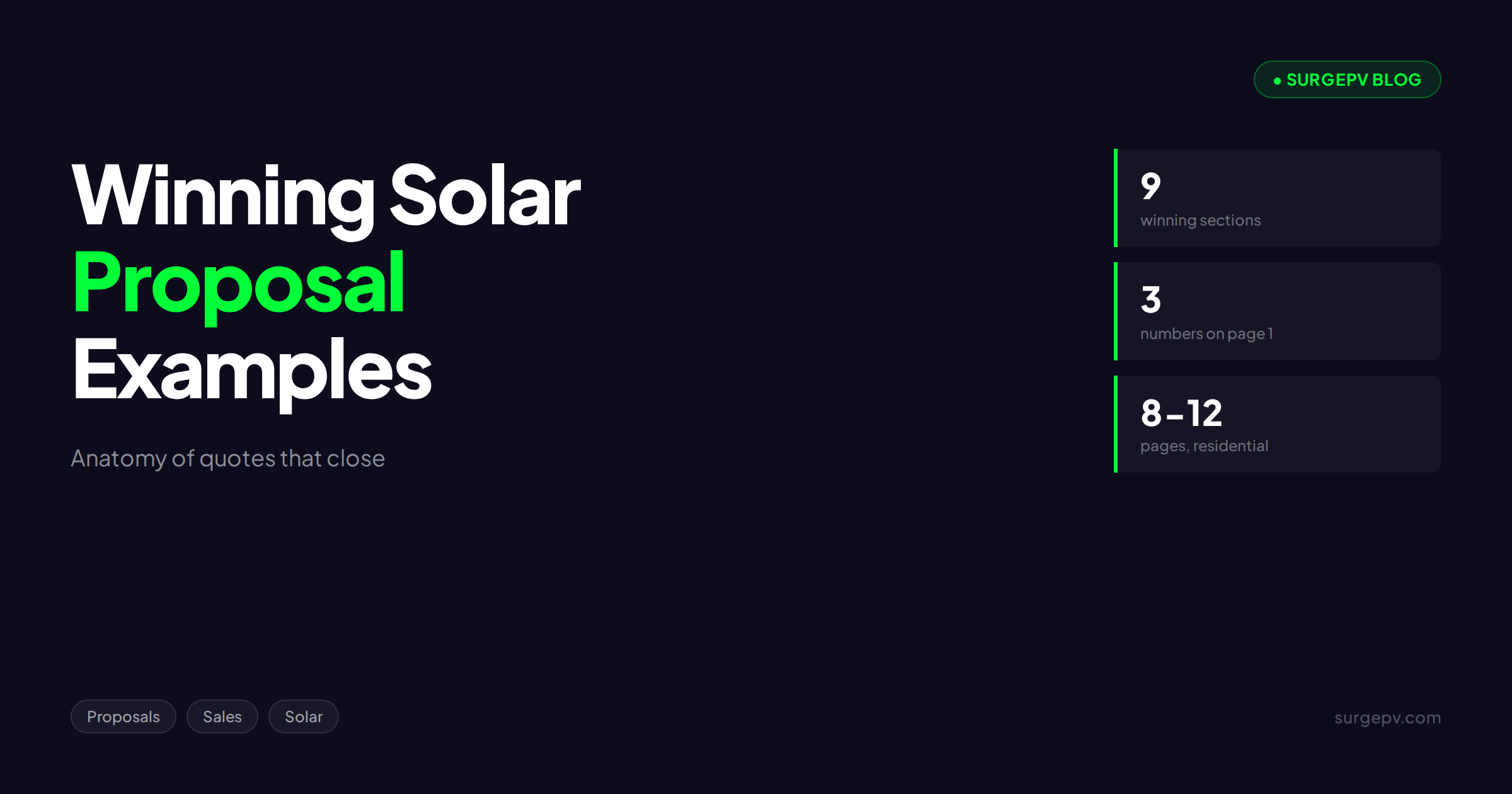 Winning Solar Proposal Examples: Anatomy of Quotes That Close