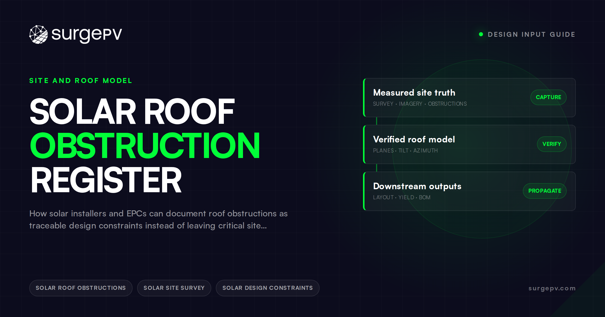 Solar Roof Obstruction Register: A Better Way to Record Design Constraints