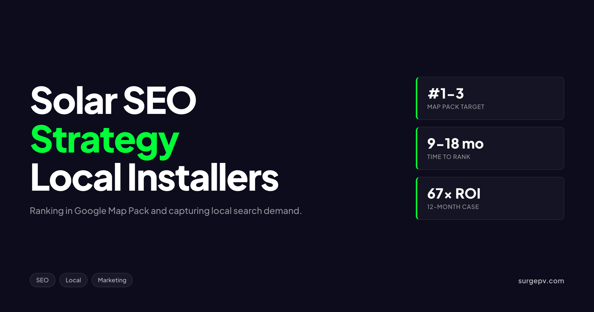Solar SEO Strategy for Local Installers 2026: Ranking in Map Pack