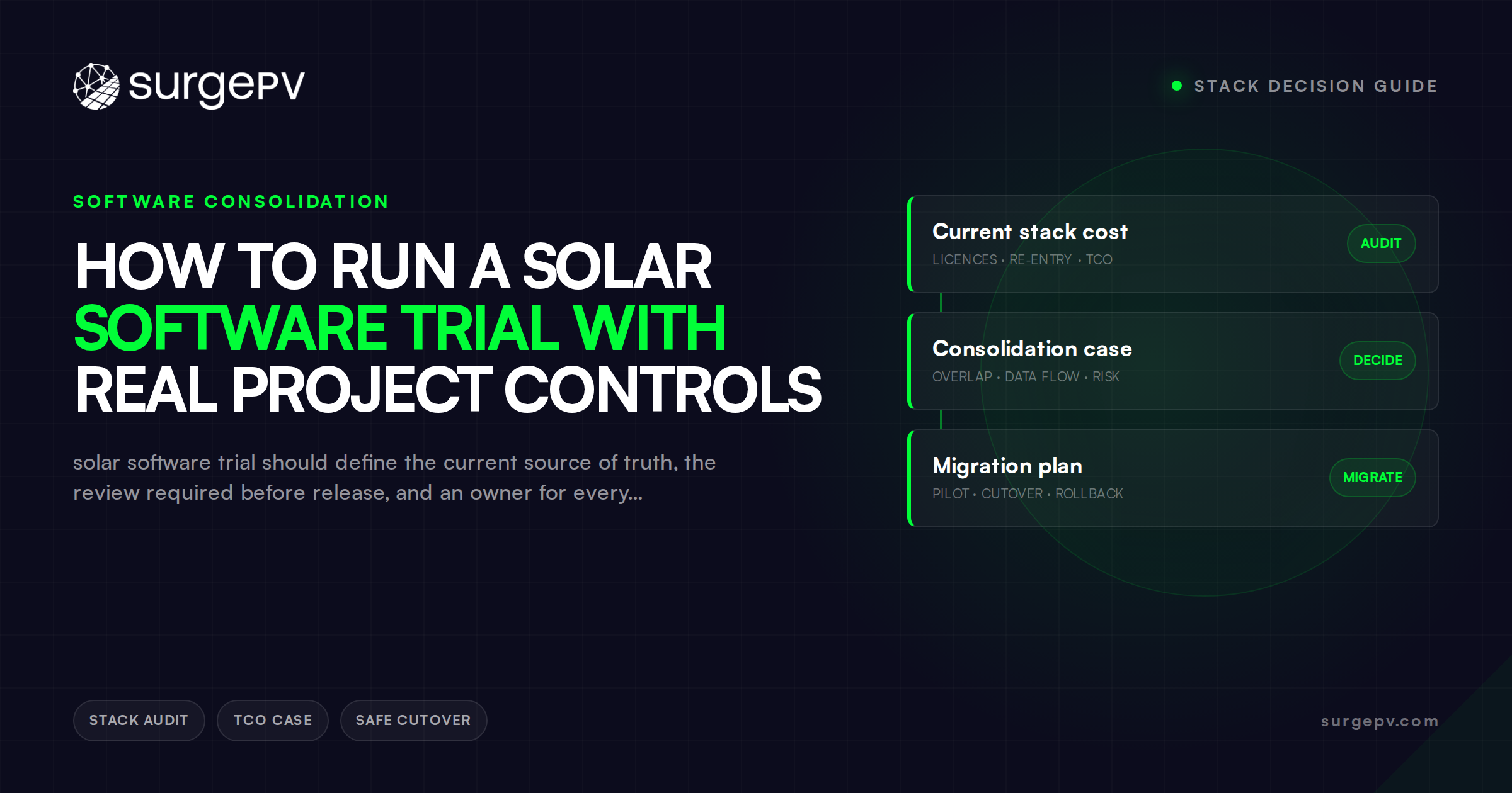 How to Run a Solar Software Trial With Real Project Controls