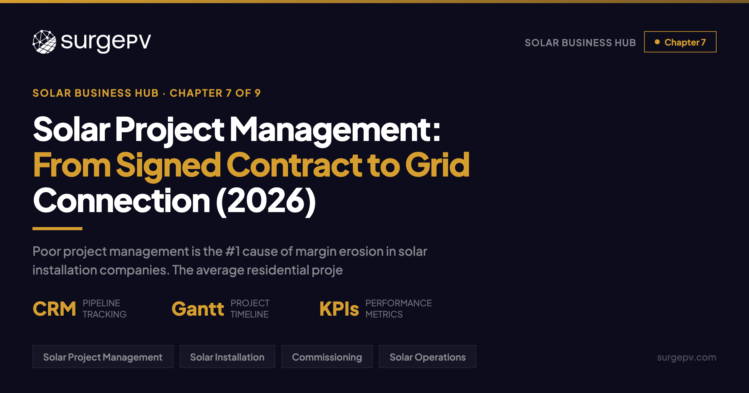 Solar Project Management: From Signed Contract to Grid Connection (2026)