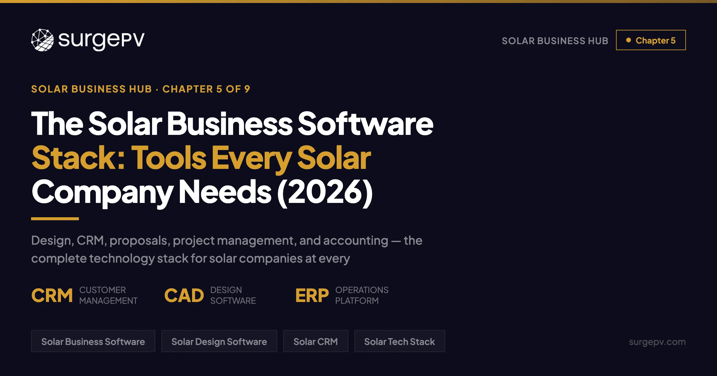 The Solar Business Software Stack: Tools Every Solar Company Needs (2026)