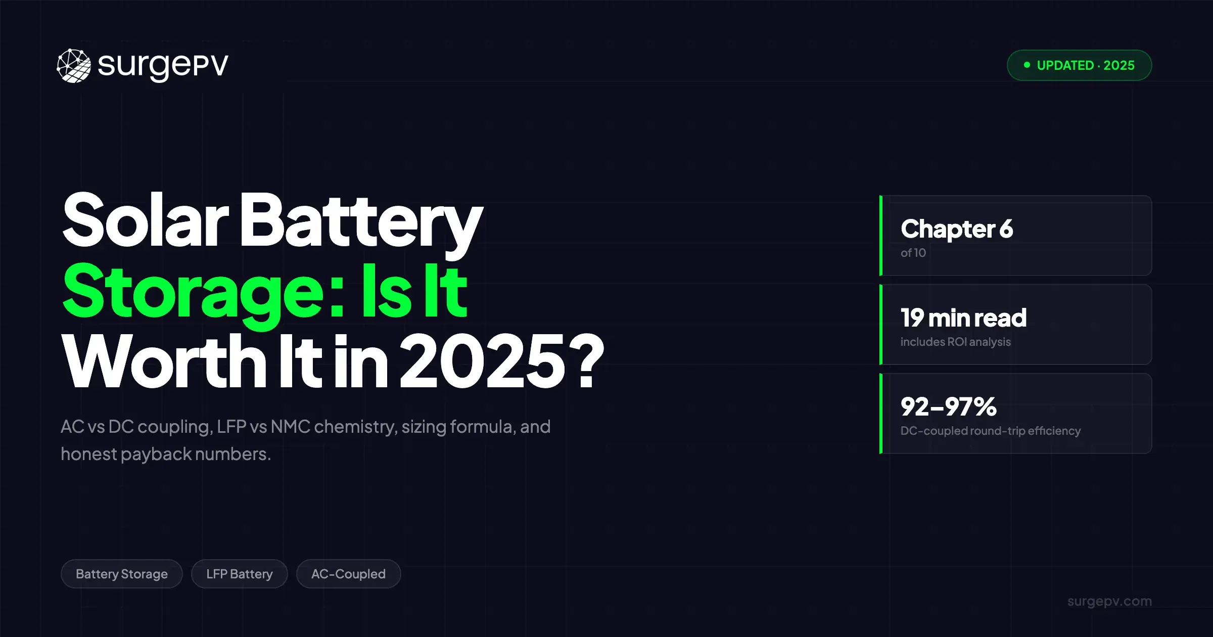 Adding Battery Storage to Solar: Sizing, Types & Payback Guide (2026)