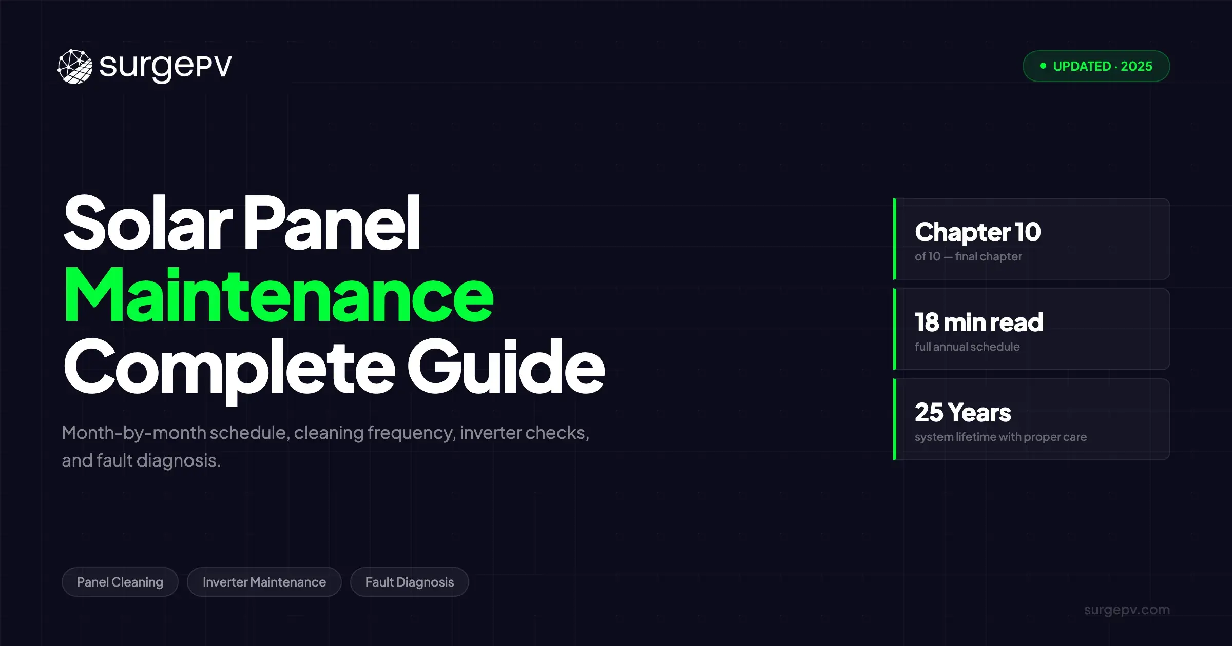 Solar Panel Maintenance Guide: Annual Schedule & Troubleshooting (2026)