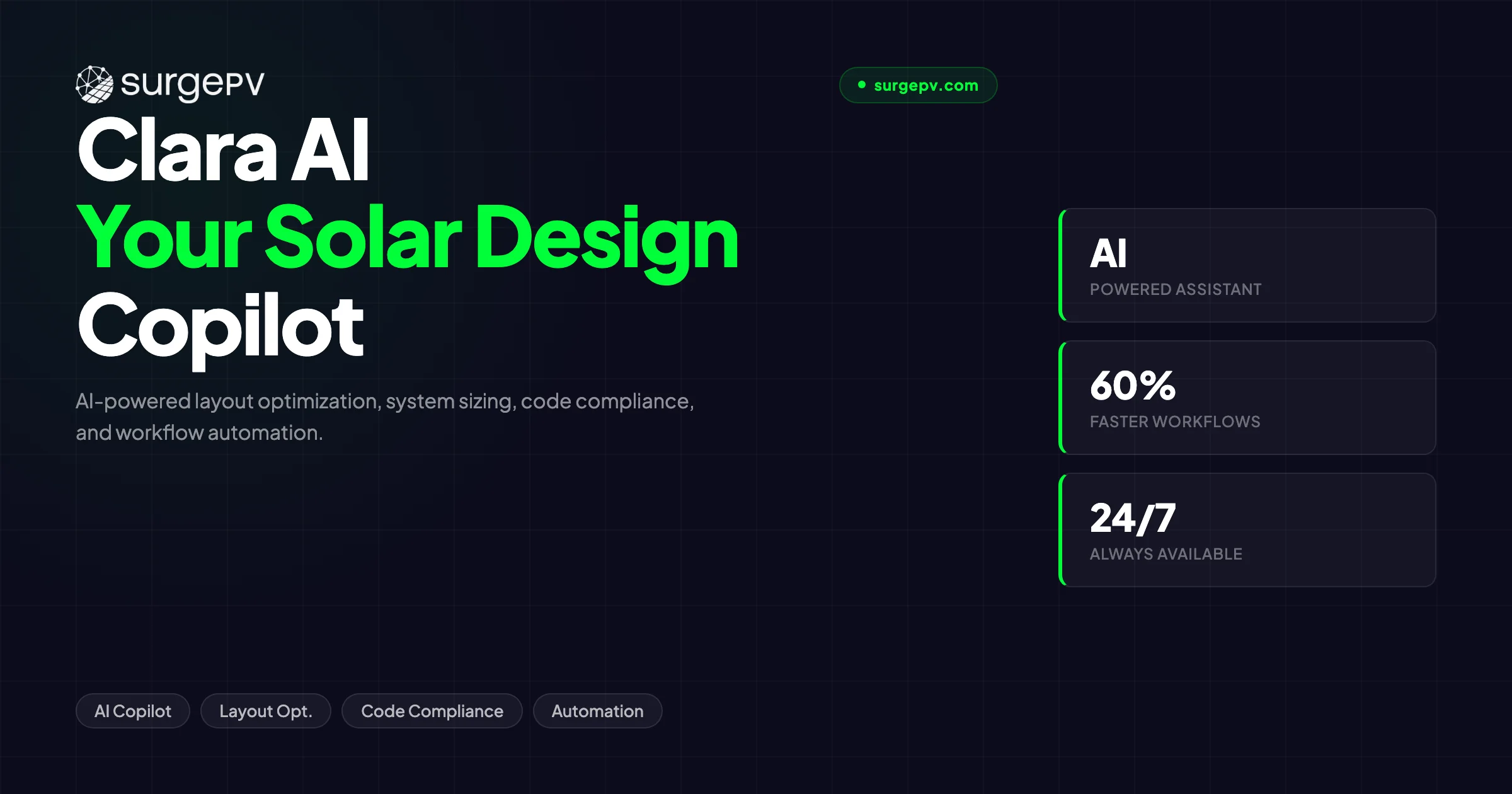Clara AI: An AI Solar Design Copilot That Cuts Design Time by 70% | SurgePV