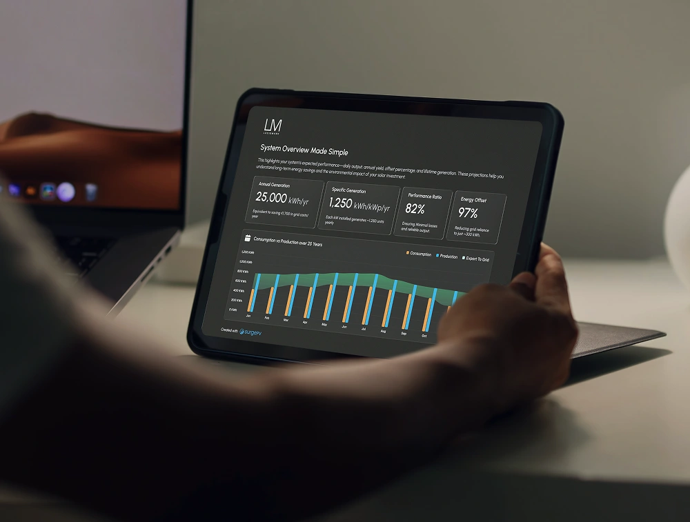 Solar sales professional using SurgePV